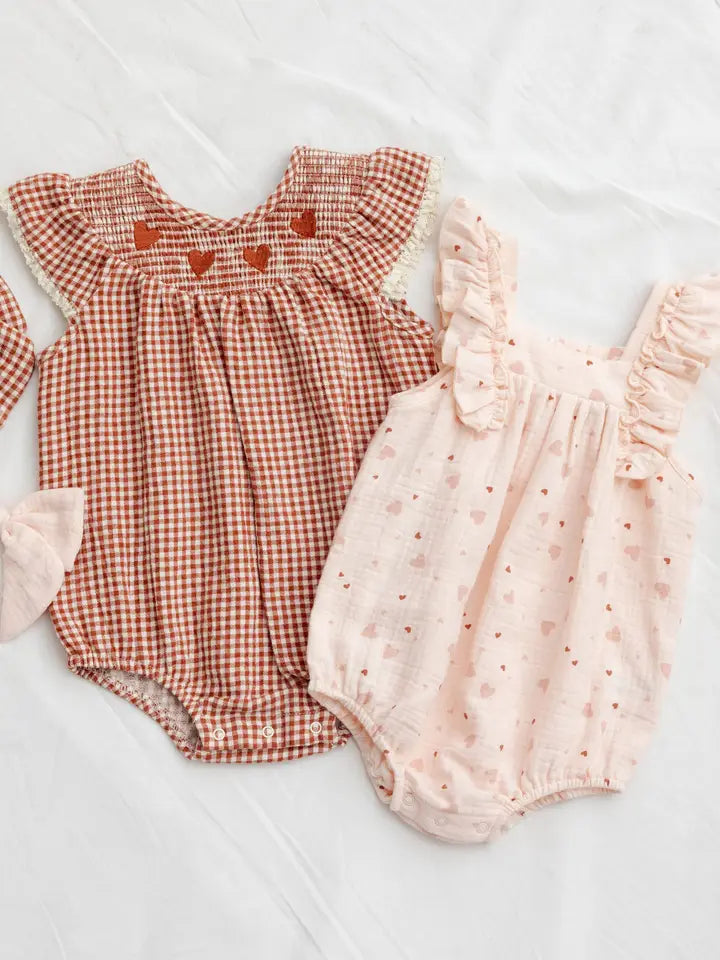 Maya Romper / Heart Confetti