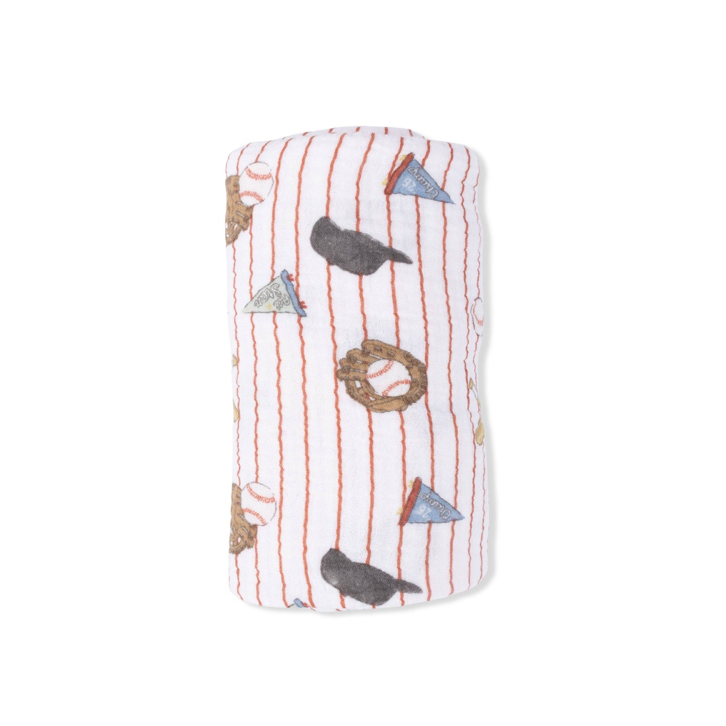 Vintage Baseball Stripe Swaddle Blanket