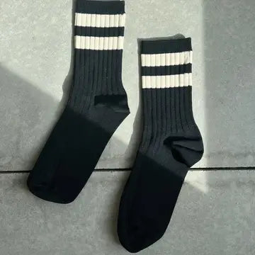 Her Varsity Socks / Black