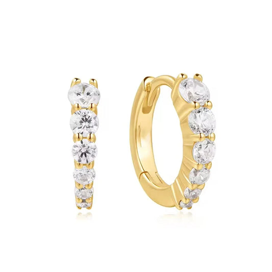 Large White Sapphire Hoops