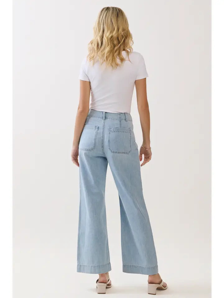 LETTER TO JULILET - Rosa Light Weight A- Line Darted Jeans