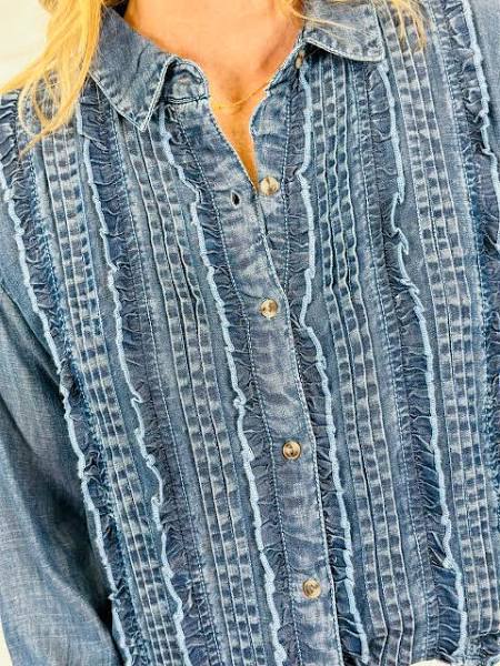 IVY JANE - Tuxedo Denim Shirt / Indigo