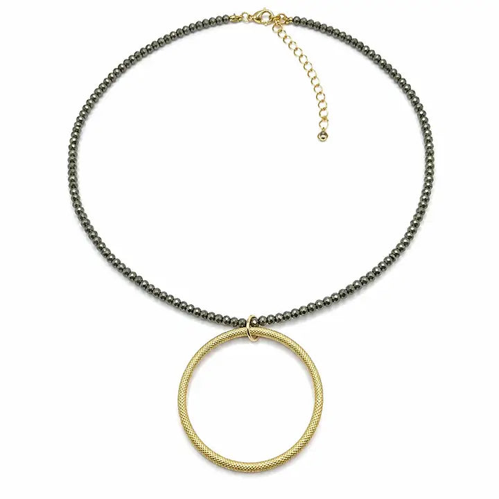 Circle of Love Pyrite Necklace