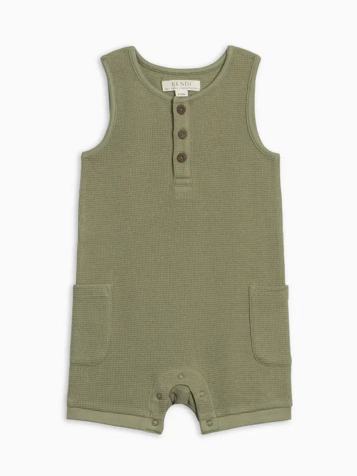 Percy Waffle Short Romper