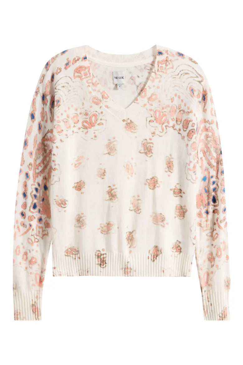 Placed Paisley Sweater