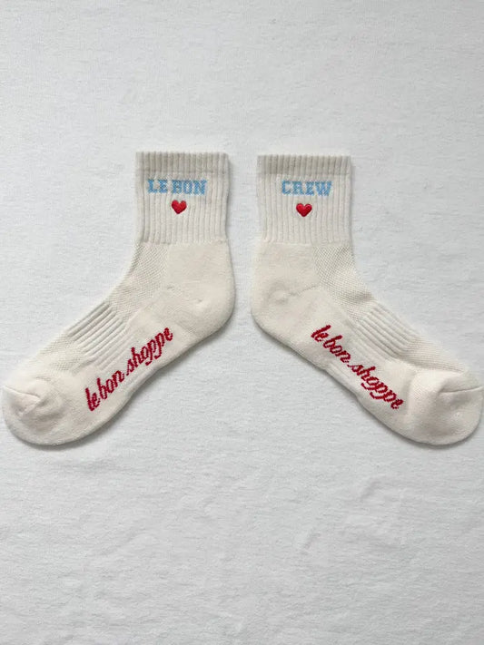 Embroidered Crew Socks