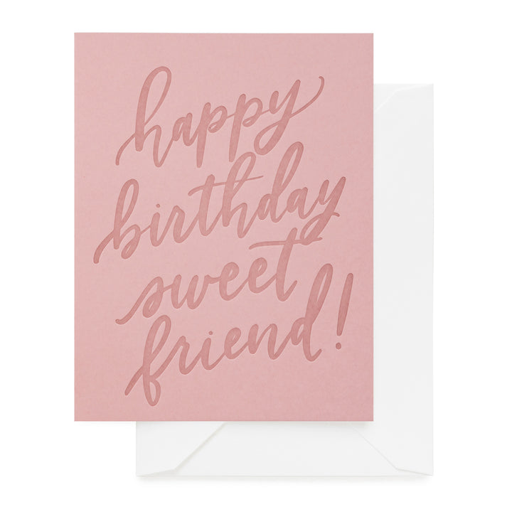 Card "Happy Birthday Sweet Friend"