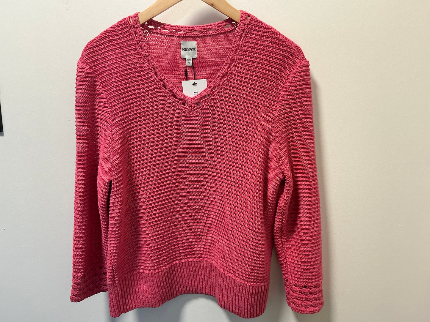 NIC & ZOE - Edged Pop Stitch Sweater/ Raspberry