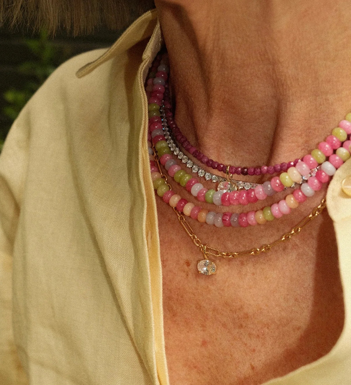 Rainbow Beaded Necklace