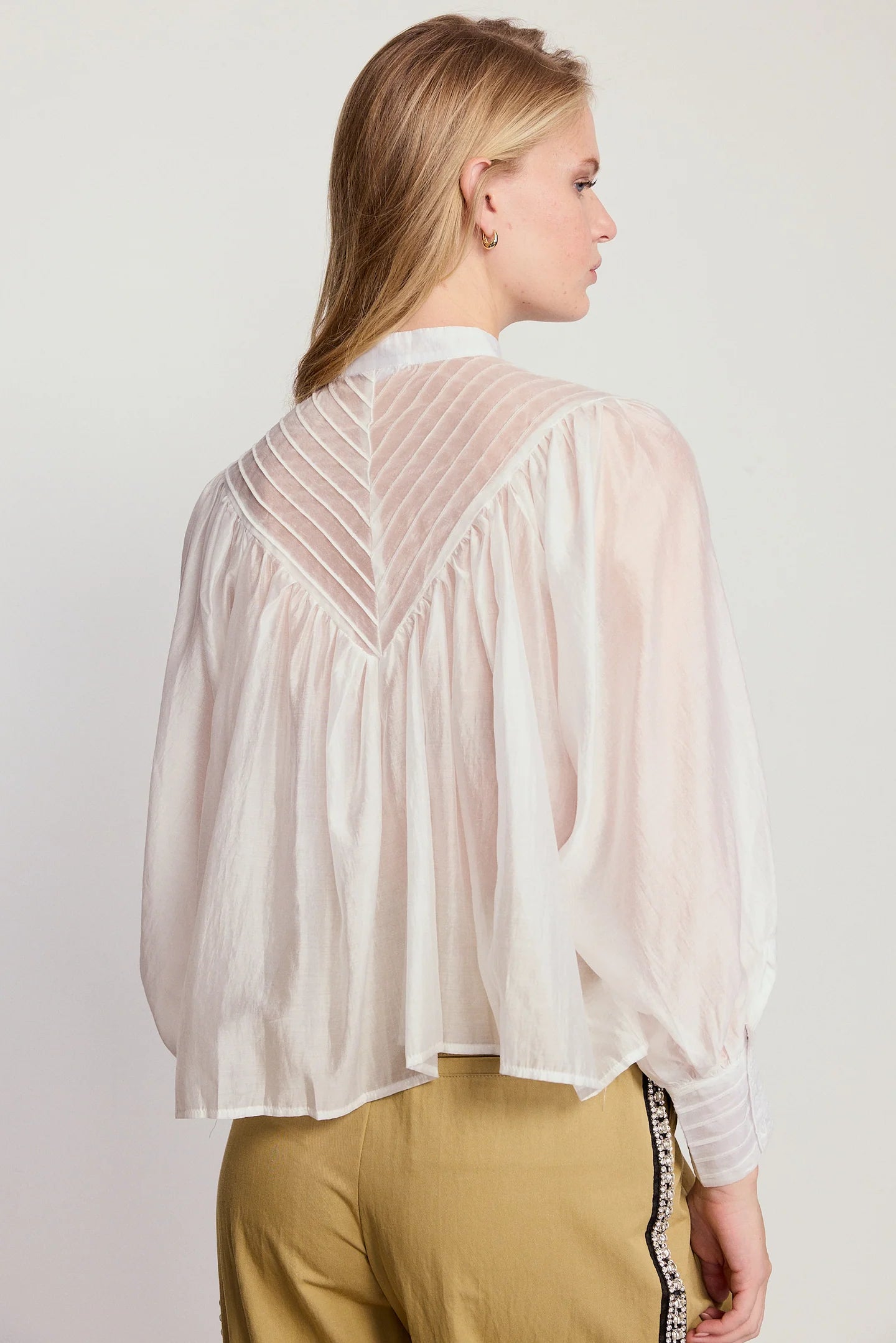 The Shiv Ruffled Shirt / White / FINAL SALE