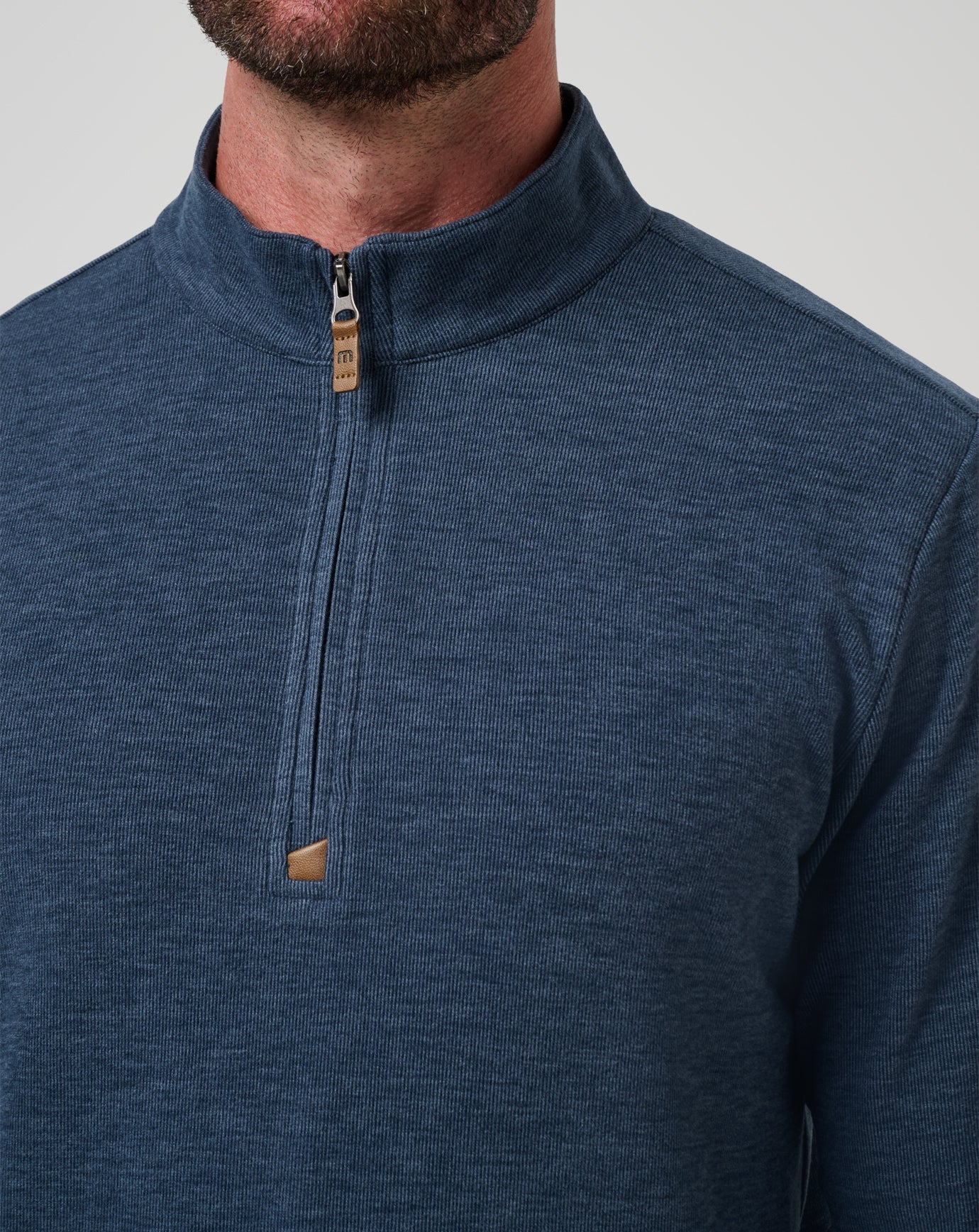 TRAVIS MATHEW - Cloud Sweater Quarter Zip / Heather Navy