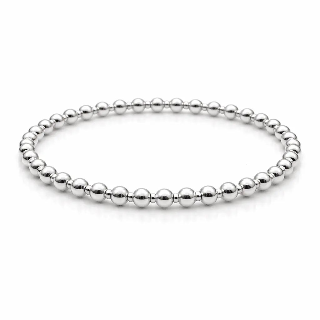 4mm+2mm+4mm Sterling Silver Waterproof Dimension Bracelet