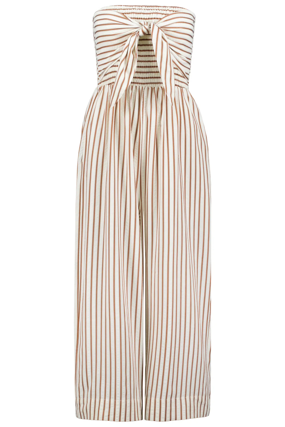 Elva Jumpsuit / Brown Stripe