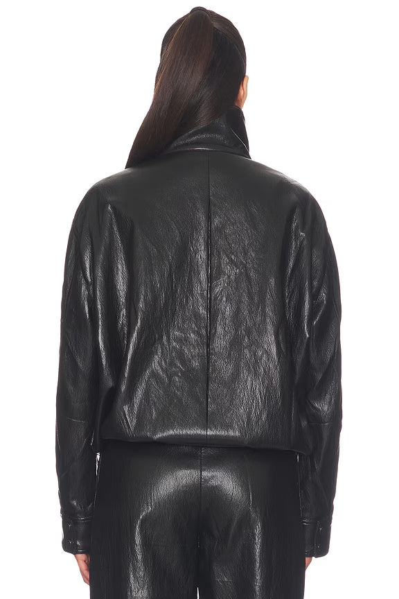 Mercer Faux Leather Bomber