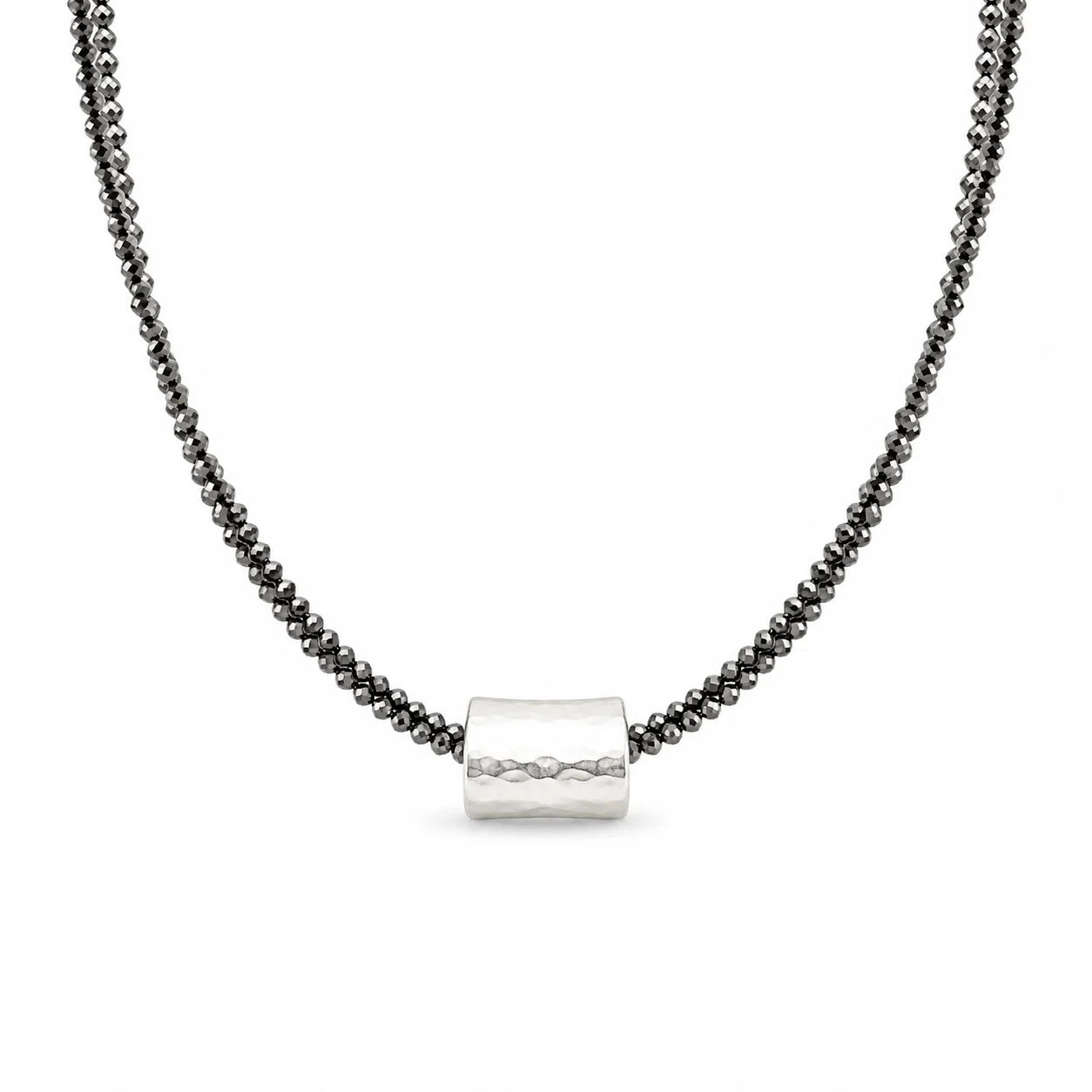 Pyrite Barrel Necklace