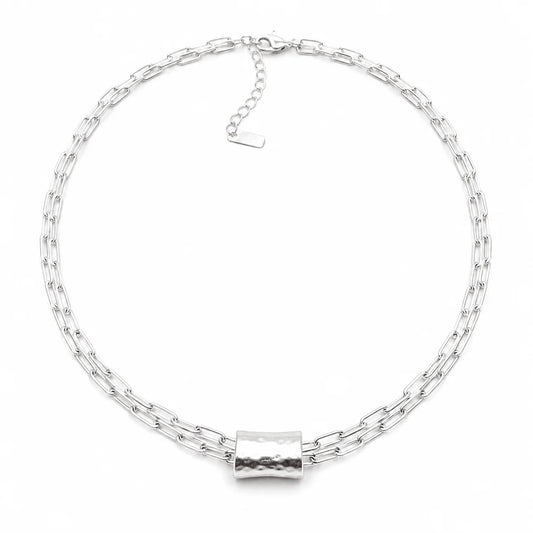Paperclip Barrel Necklace