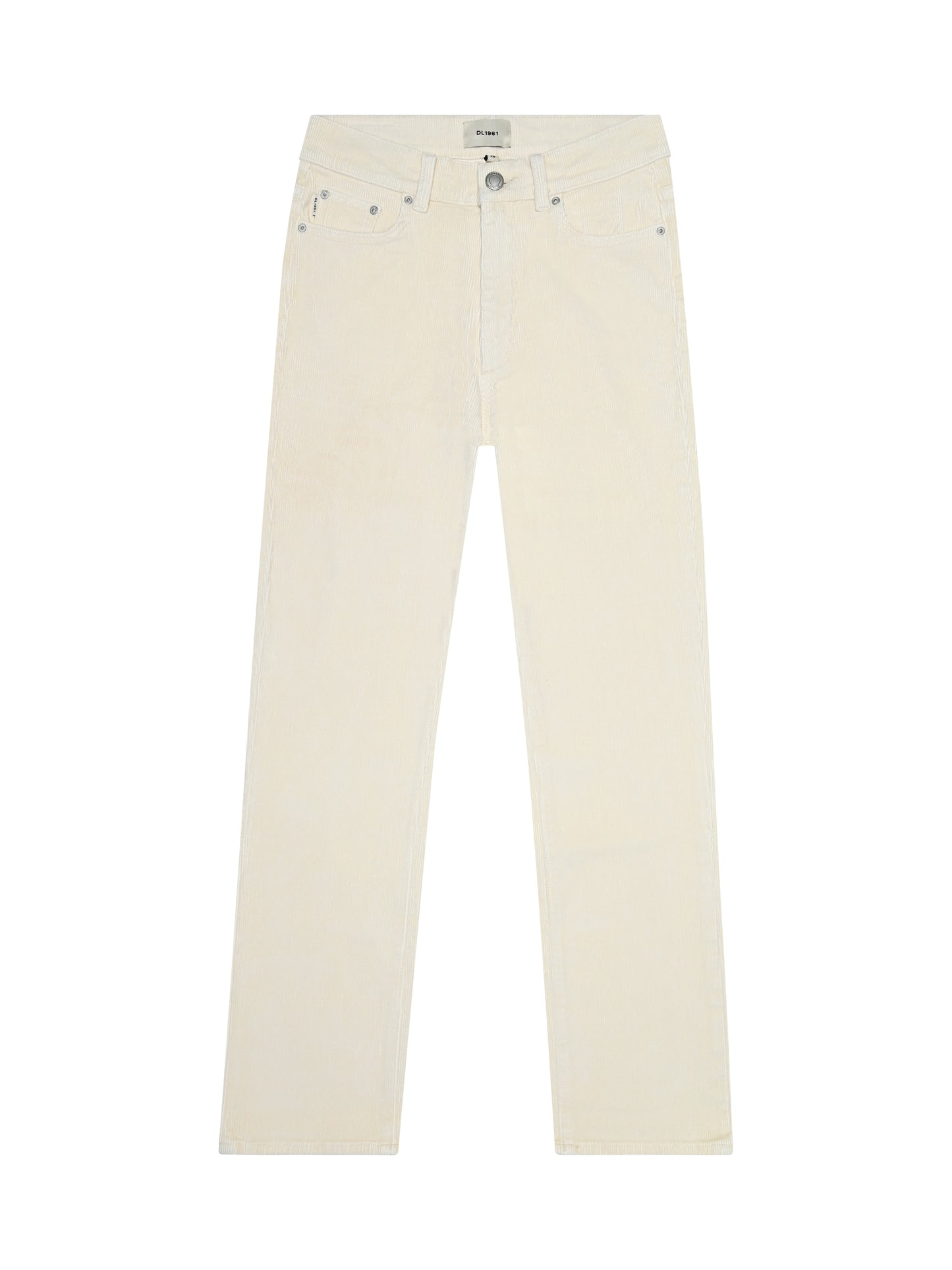 DL1961 - Cream Patti Straight High-Rise Ankle