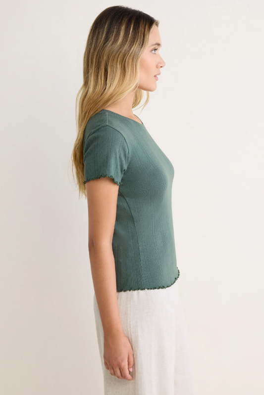 Pointelle Rib Georgia Tee