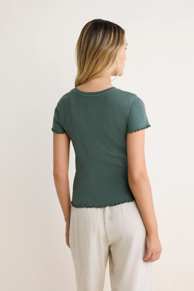 Pointelle Rib Georgia Tee