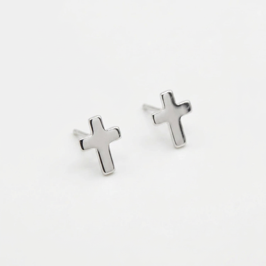 Itty Bitty Cross Studs