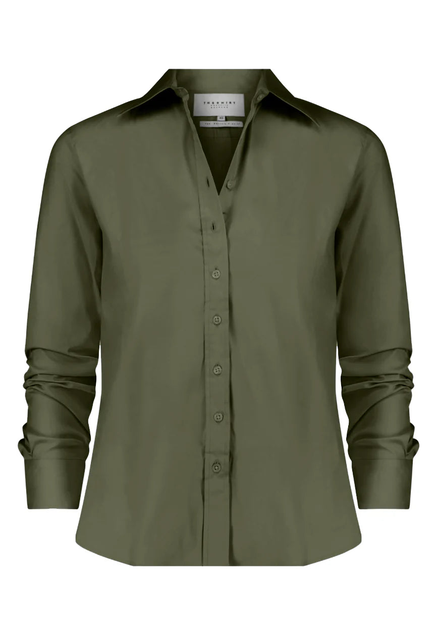 The Boyfriend Shirt/ Olive