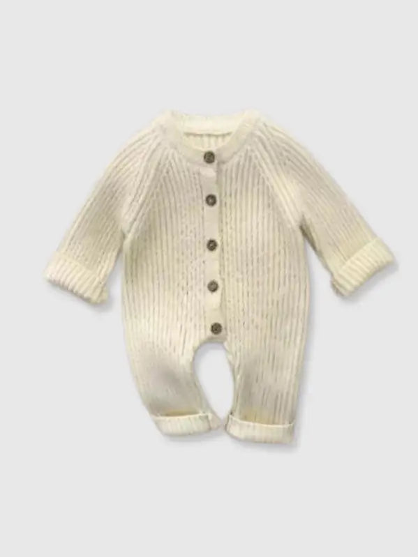 BLEU & CO - Knit Romper/ Cream