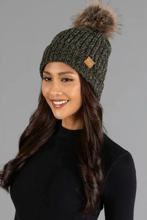 Chenille Pom Hat