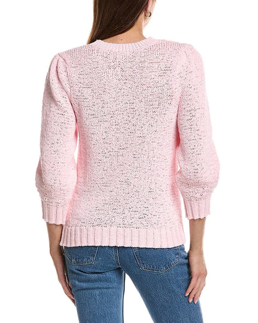 Elbow Puff Sleeve / Pink Posies