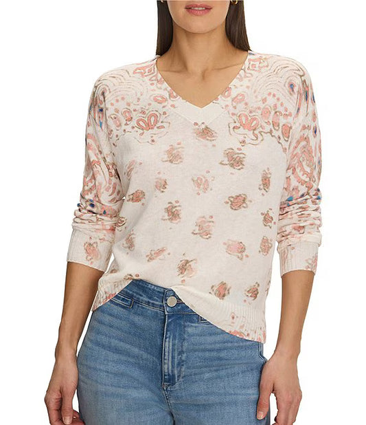 Placed Paisley Sweater