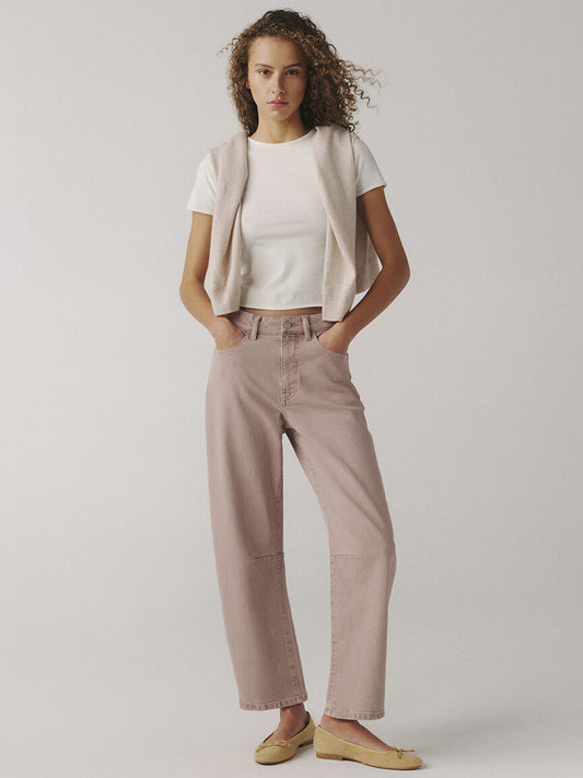 FINAL SALE - BNA Soft Curve Barrel Jean