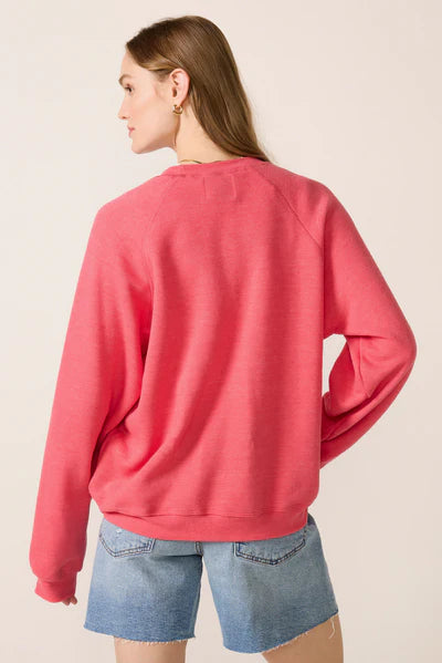 Local Raglan Crew/Heathered Red