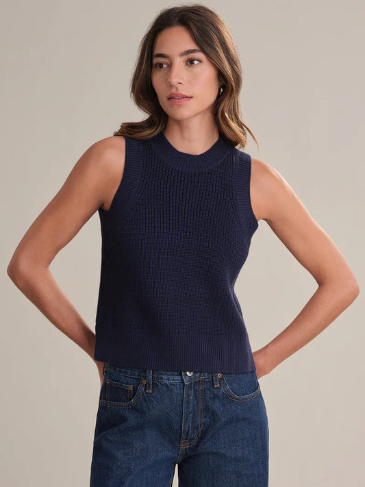 525 - Demi High Crewneck Tank/Dark Blue