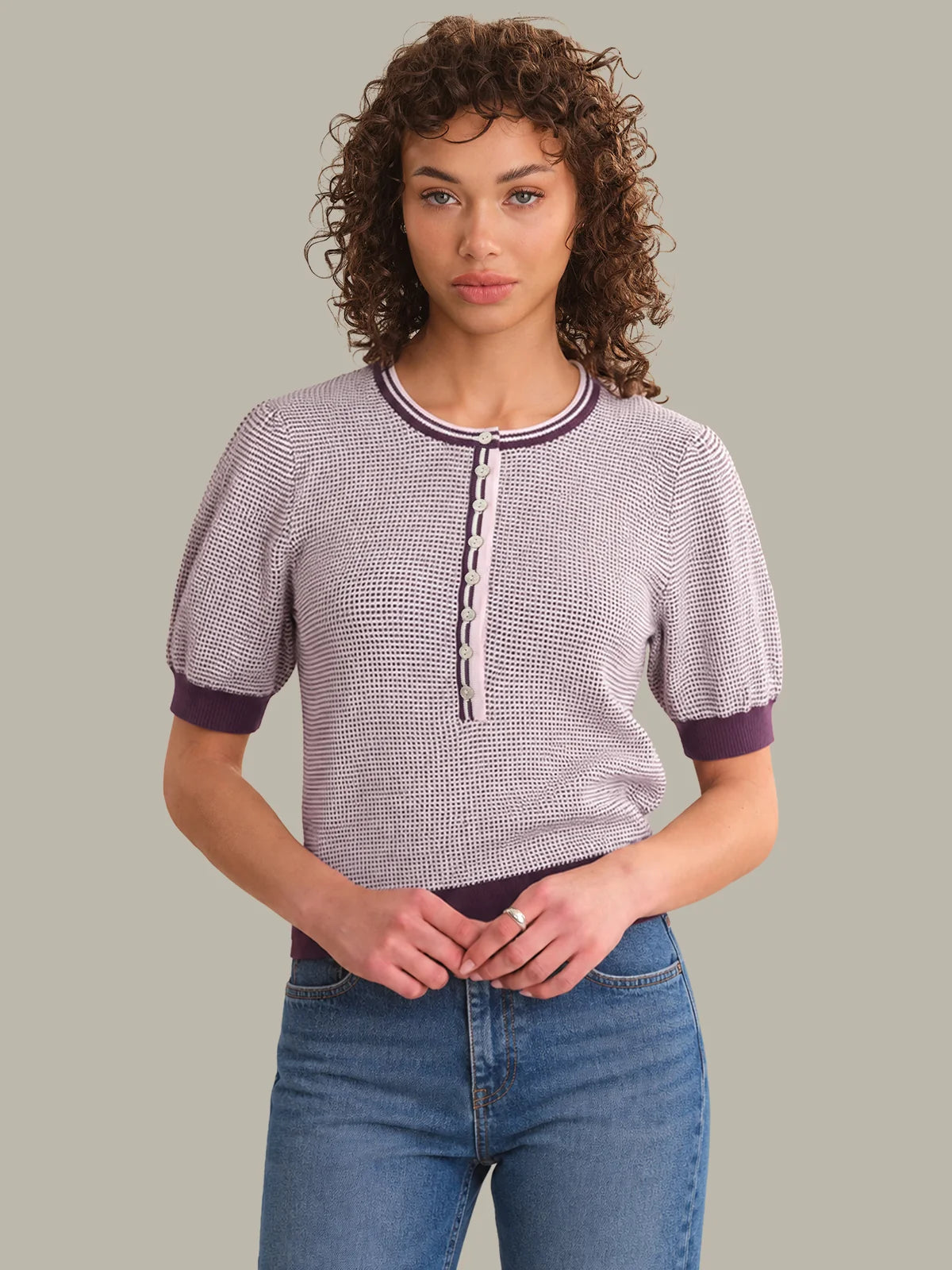 Grayson Puff Sleeve Henley
