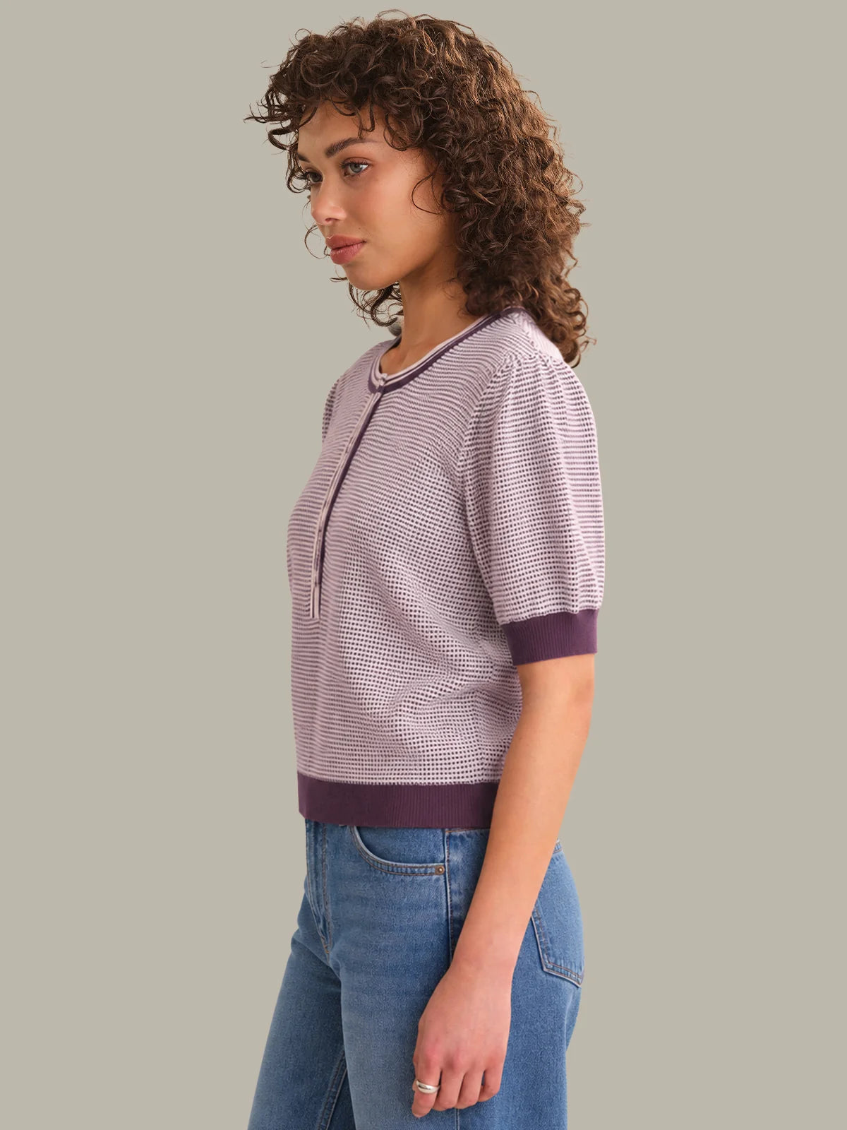 Grayson Puff Sleeve Henley