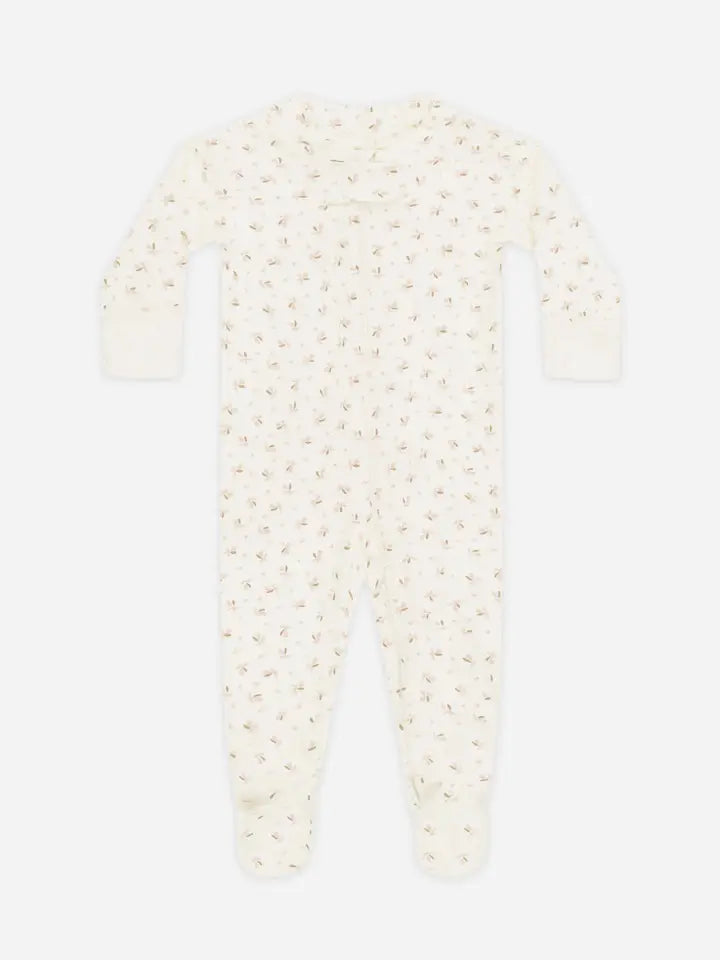 Zip Longsleeve Sleeper Footie / Fleur