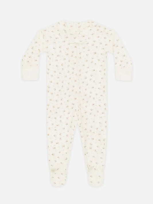 Zip Longsleeve Sleeper Footie / Fleur