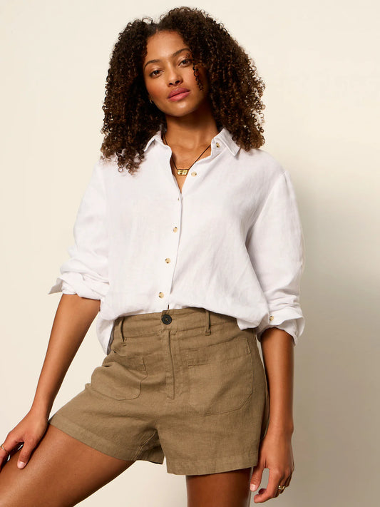 Linen Marine Short / Timber