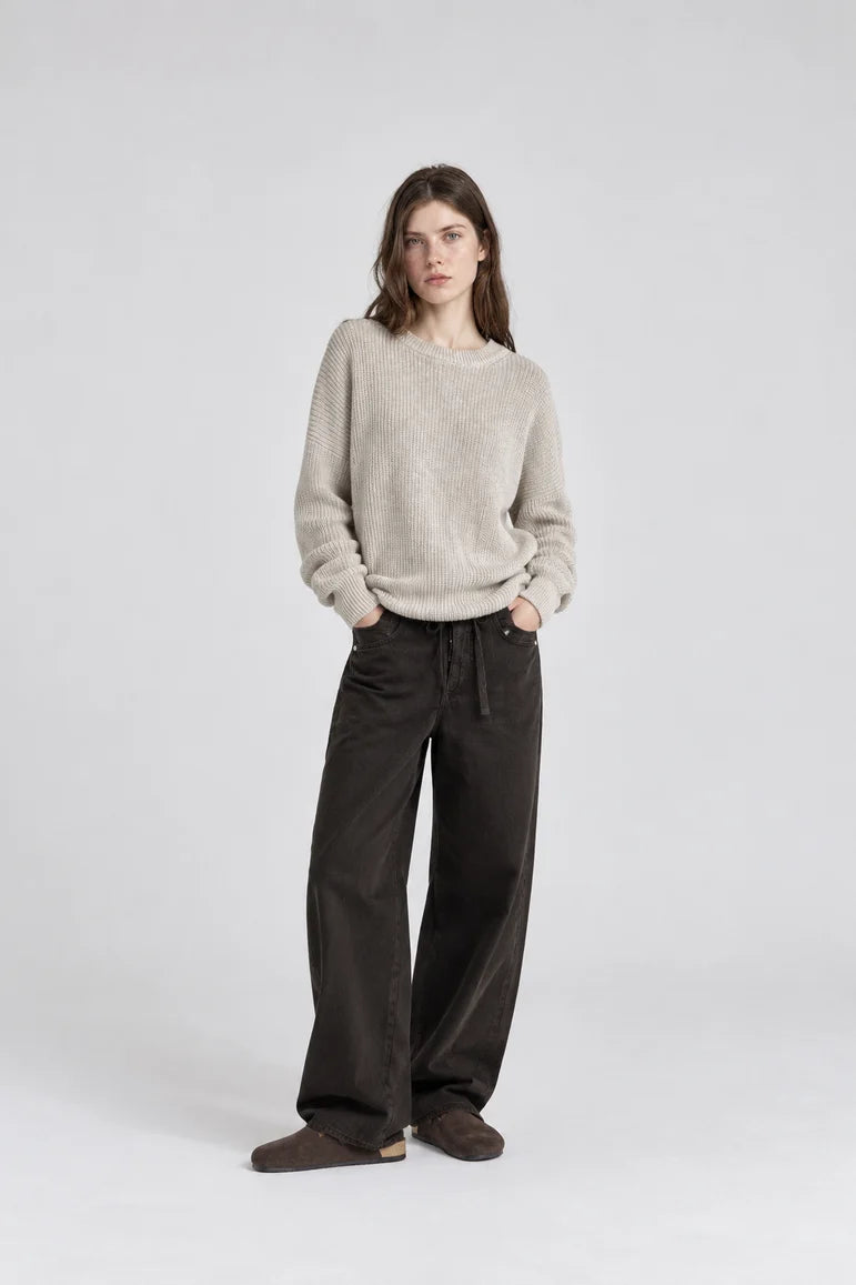 Crewneck Pull On Sweater