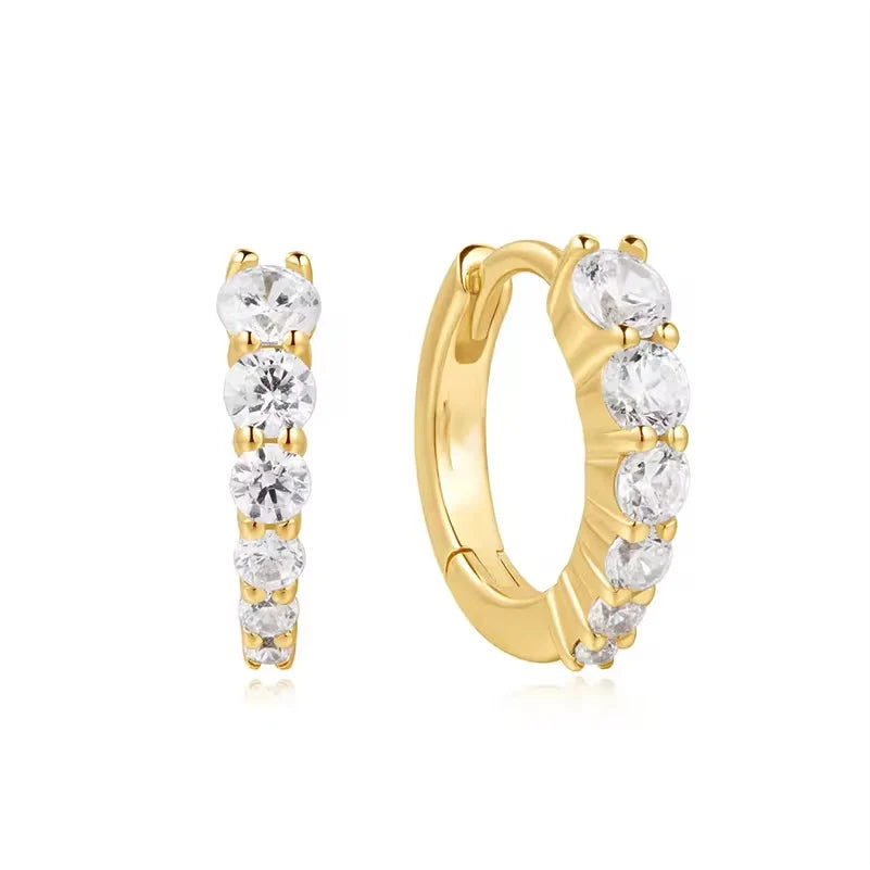 Large White Sapphire Hoops