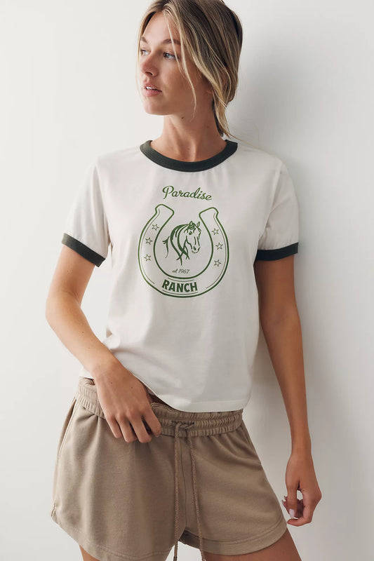 Paradise Ranch Ringer Tee