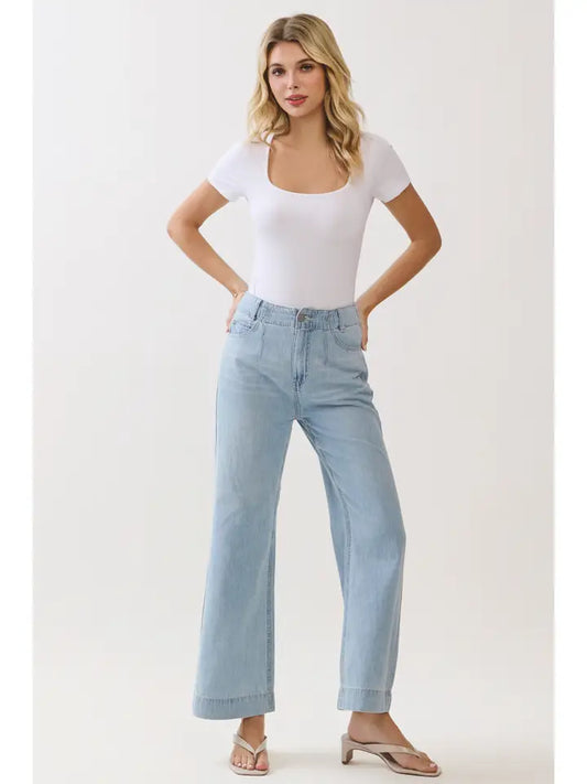 LETTER TO JULILET - Rosa Light Weight A- Line Darted Jeans