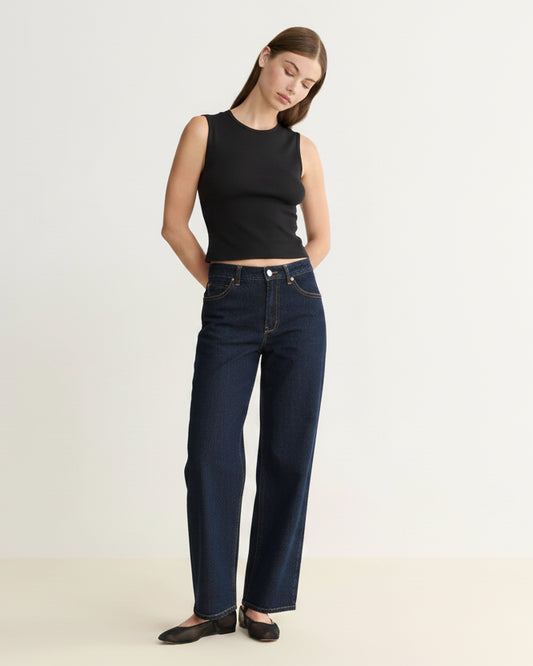 Soft Curve Barrel Jean