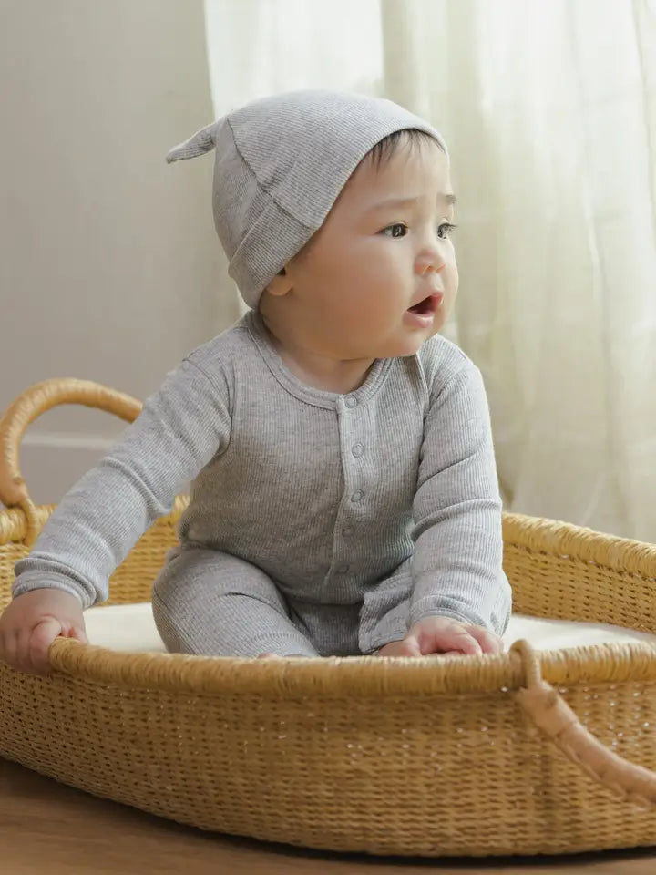 Ribbed Baby Jumpsuit / Dusty