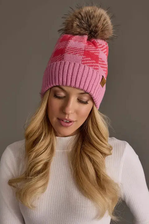 Plaid Pom Hat