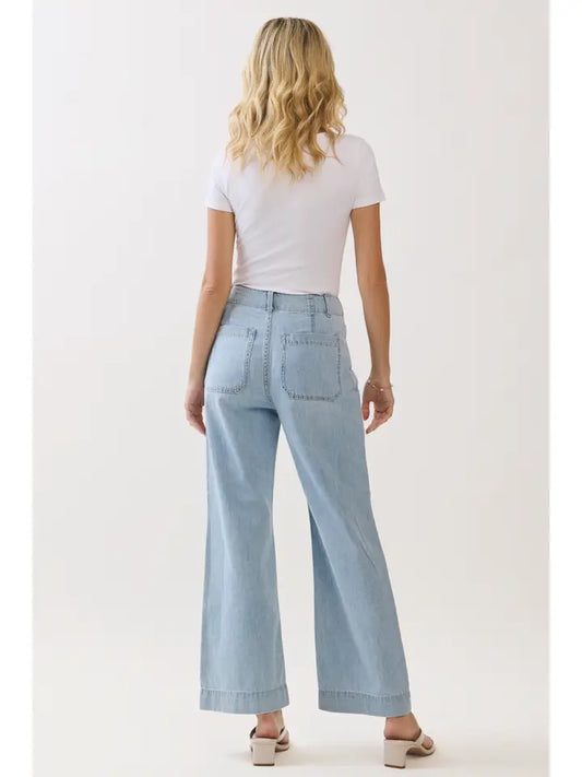 Rosa Light Weight A- Line Darted Jeans