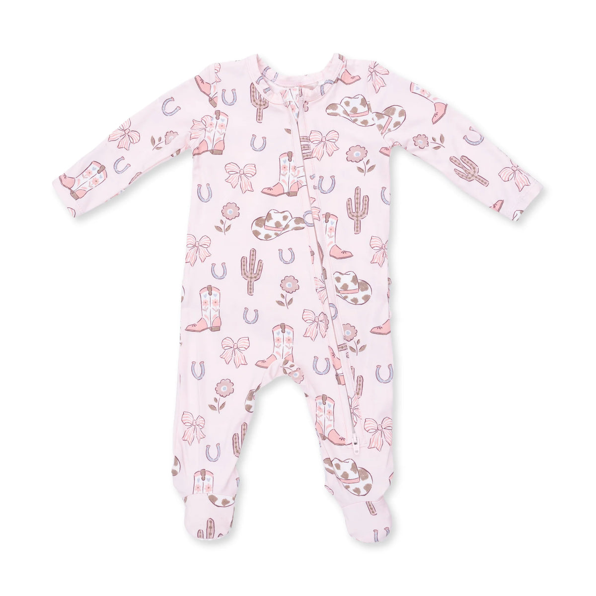 Ruffle-Back Zipper Footie