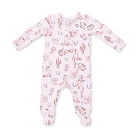 Ruffle-Back Zipper Footie