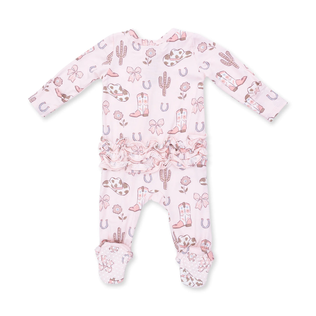 Ruffle-Back Zipper Footie
