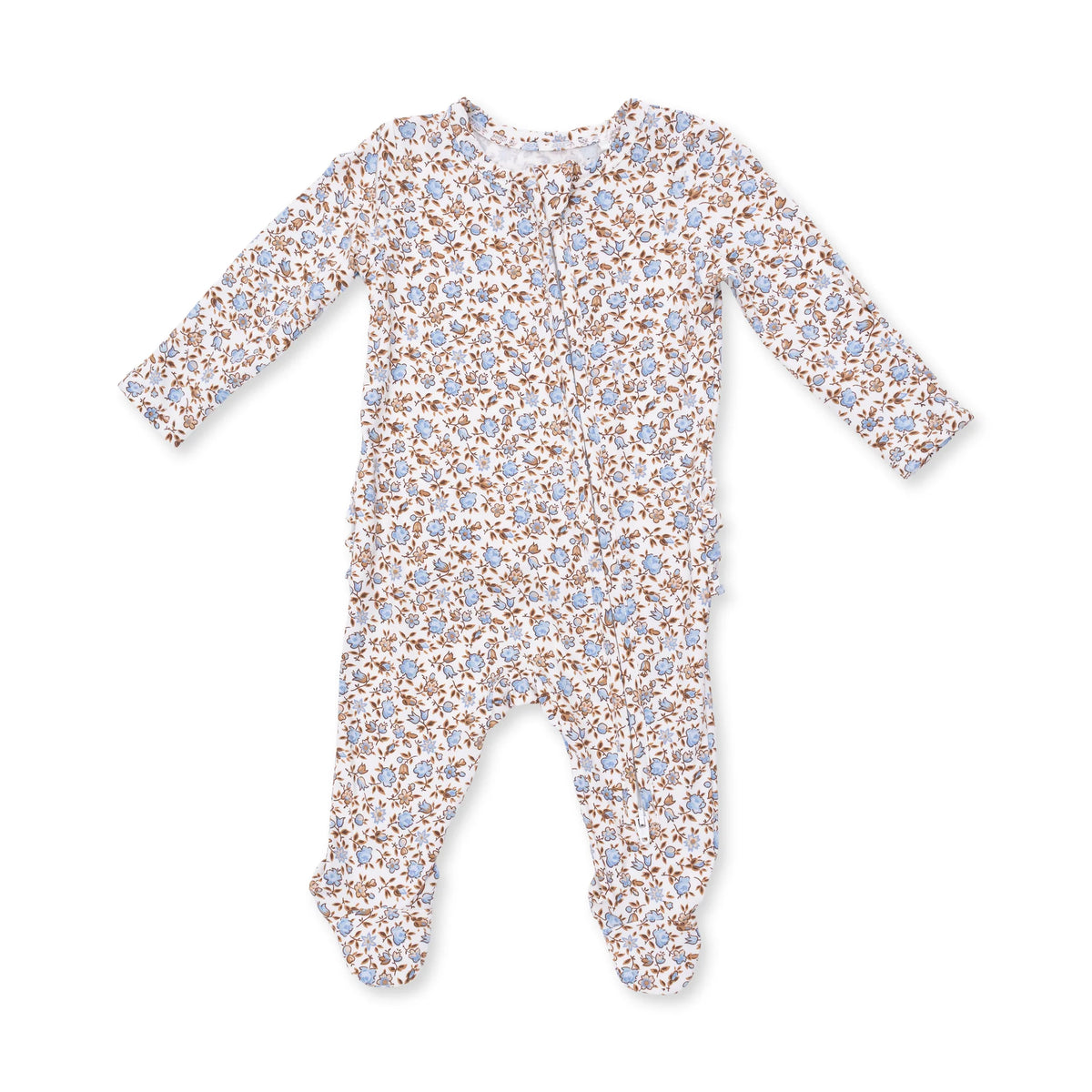 Ruffle-Back Zipper Footie