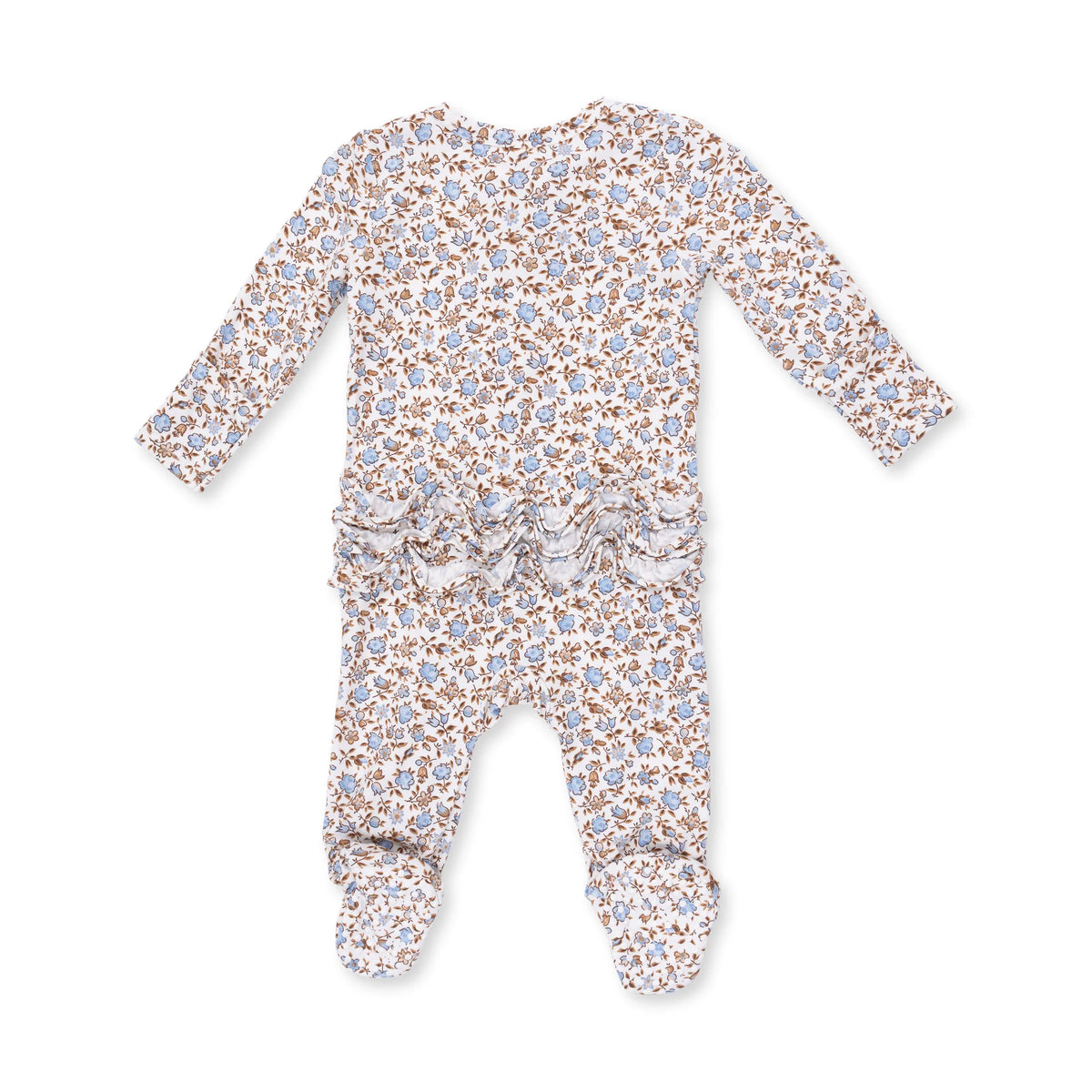 Ruffle-Back Zipper Footie